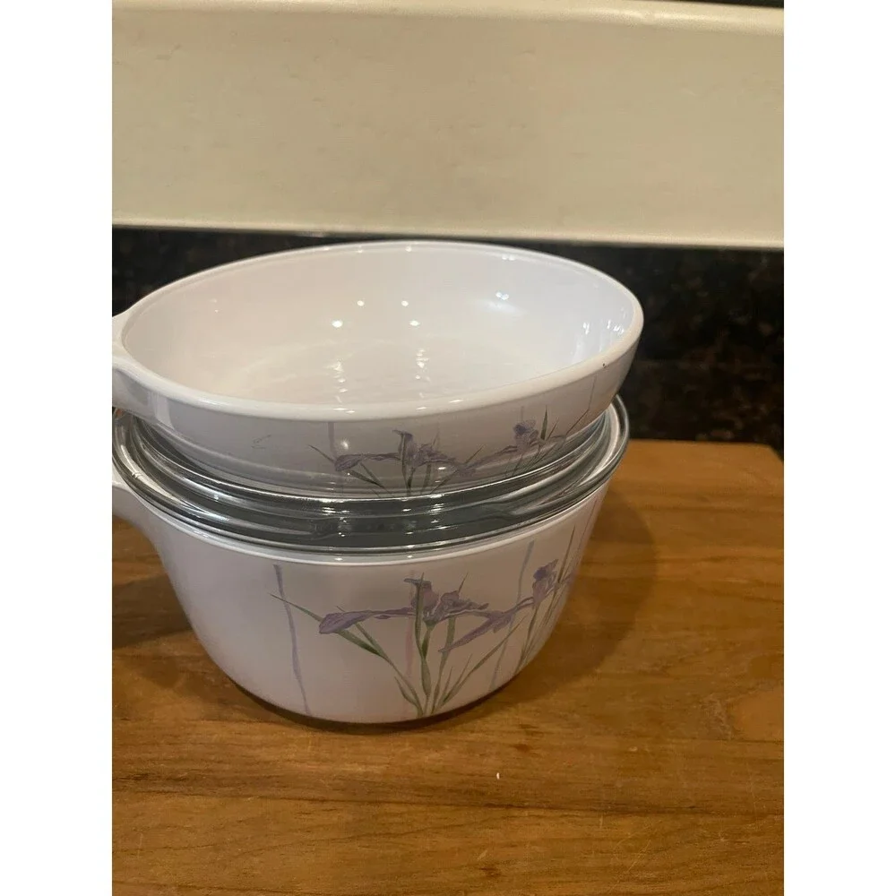 3 pc Shadow iris Corningware stove top set